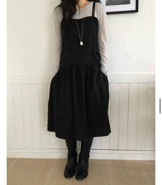 FLAT韓國直郵㊣女裝新款25春夏人氣熱賣推薦時尚連衣裙褶皺FLAT連衣裙