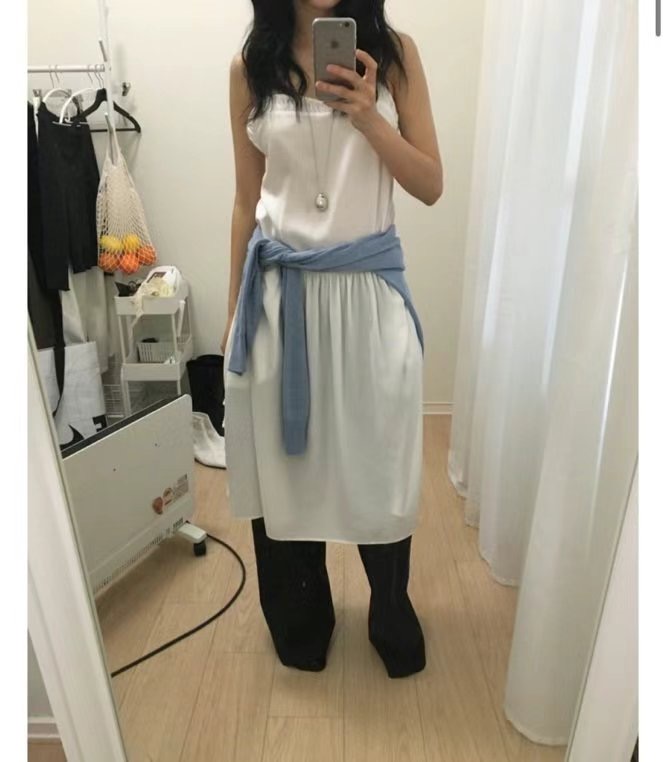 FLAT韓國直郵㊣女裝新款25春夏人氣熱賣推薦時尚連衣裙褶皺FLAT連衣裙圖色2