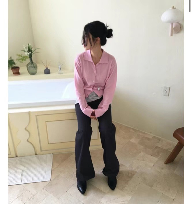 FLAT韓國直郵㊣女裝新款熱賣休閑推薦人氣時尚針織衫羊毛開衫FLAT針織衫