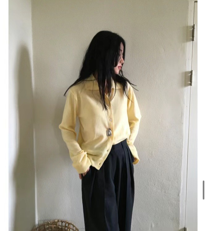 FLAT韓國直郵㊣女裝新款熱賣休閑推薦人氣時尚針織衫羊毛開衫FLAT針織衫