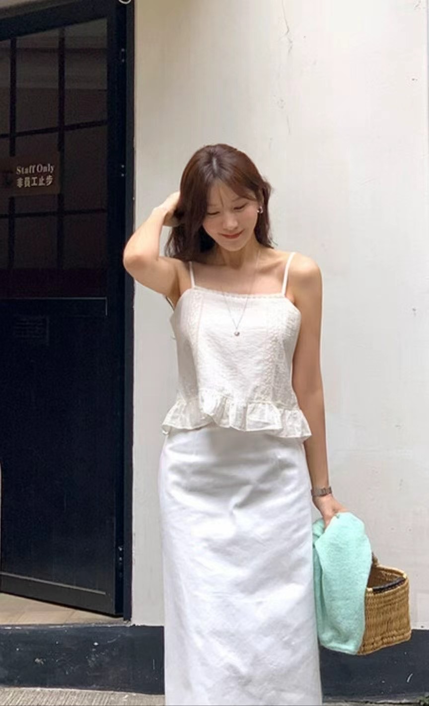 DOUBLEIN韓國㊣直郵東大門代購女裝新款休閑時尚熱賣吊帶背心DOUBLEIN吊帶/背心