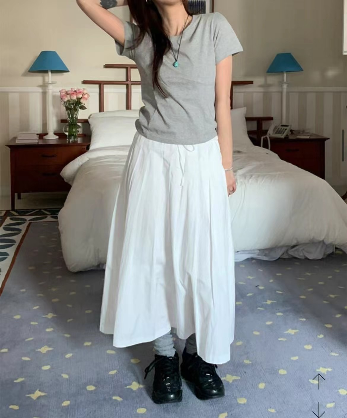 DOUBLEIN韓國㊣直郵東大門代購女裝新品推薦熱賣休閑人氣長裙DOUBLEIN長裙