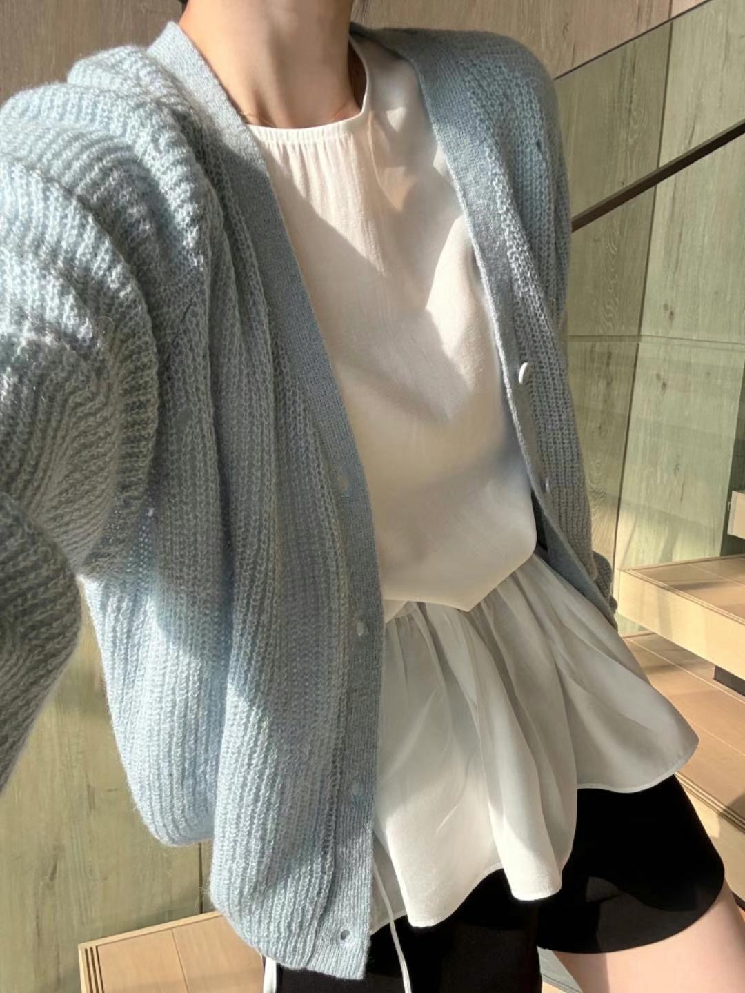 ASKMEAQUESTION韓國㊣直郵東大門代購女裝新品人氣針織衫馬海毛插肩ASKMEAQUESTION針織衫