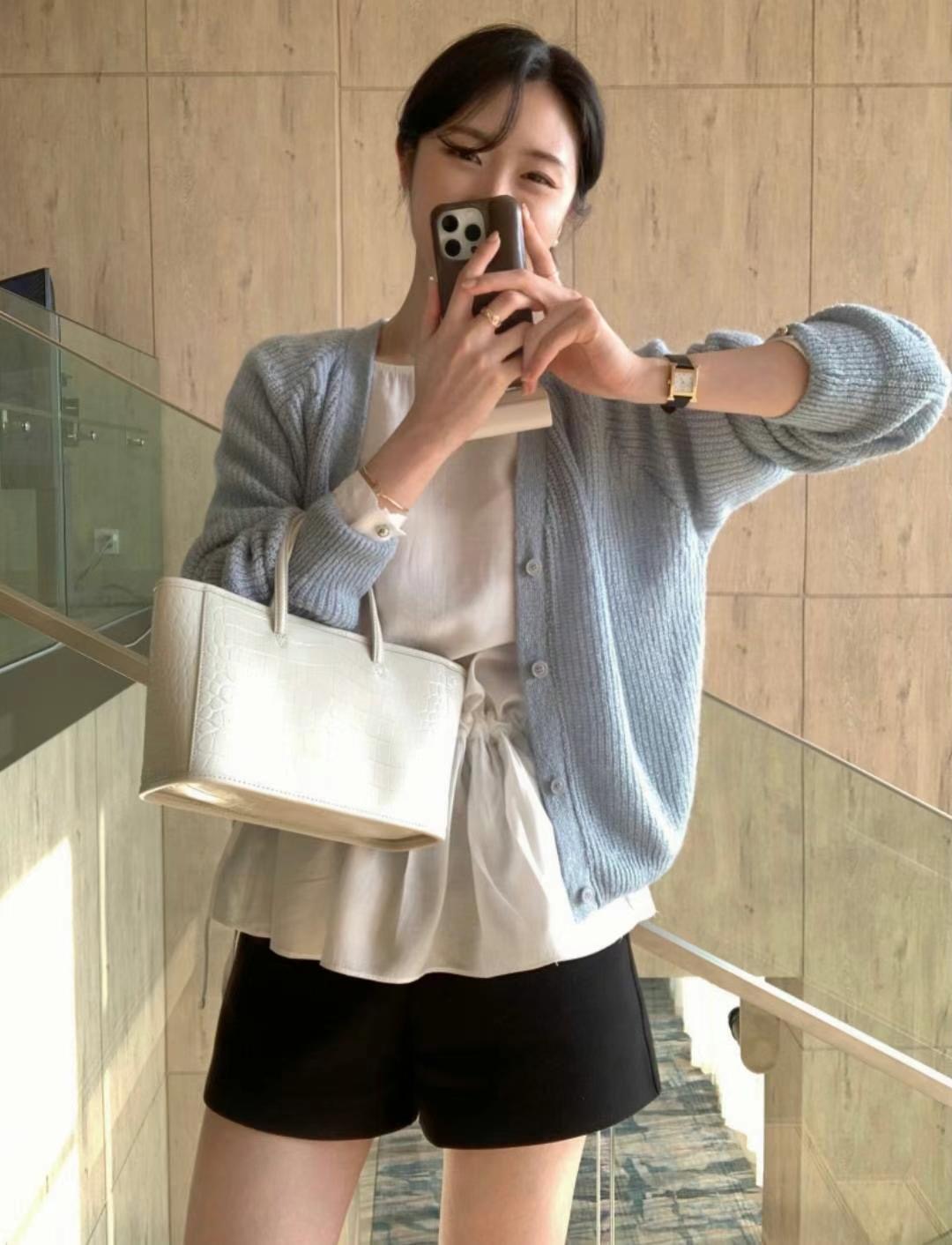 ASKMEAQUESTION韓國㊣直郵東大門代購女裝新品人氣針織衫馬海毛插肩ASKMEAQUESTION針織衫