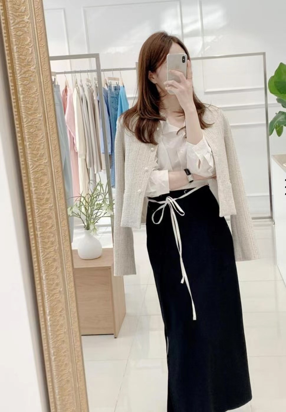 DOUBLEIN韓國㊣直郵東大門代購女裝新品休閑時尚25春夏夾克花呢DOUBLEIN夾克