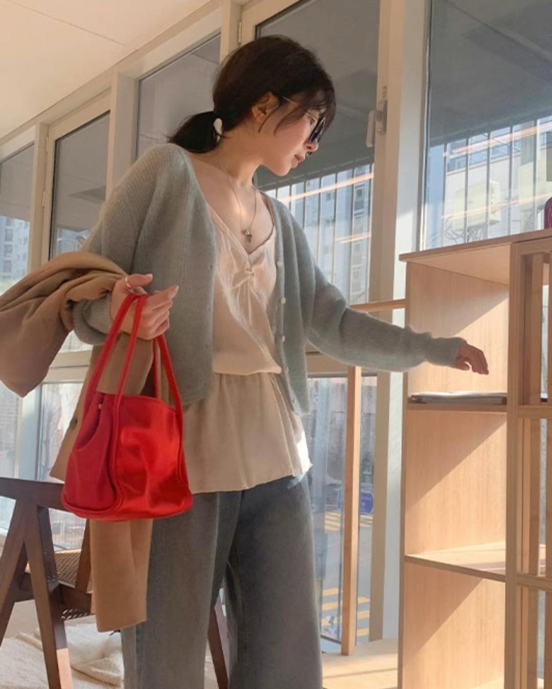 ASKMEAQUESTION韓國直郵㊣東大門實拍女裝新款熱賣針織衫馬海毛ASKMEAQUESTION針織衫