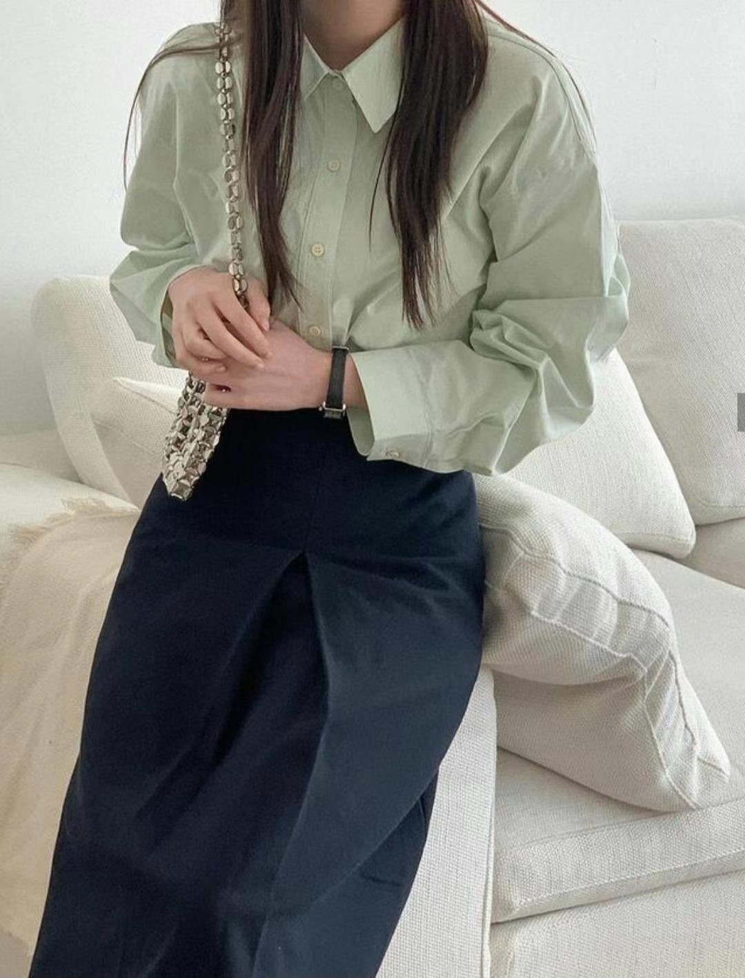 ASKMEAQUESTION韓國直郵㊣東大門實拍女裝新款休閑襯衫蕾絲衫ASKMEAQUESTION襯衫/蕾絲衫