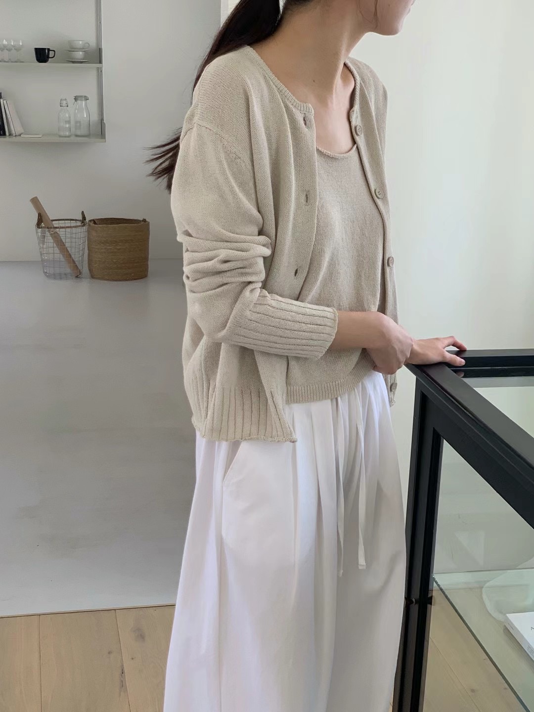 AN STAND韓國直郵㊣東大門實拍女裝新品25春夏時尚套裝開衫AN STAND-2件起套裝