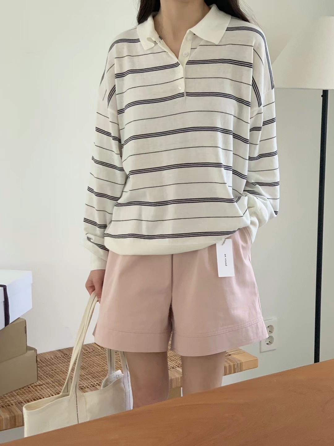 AN STAND直郵韓國代購㊣女裝新款25春夏時尚推薦短褲口袋綁帶AN STAND-2件起短褲
