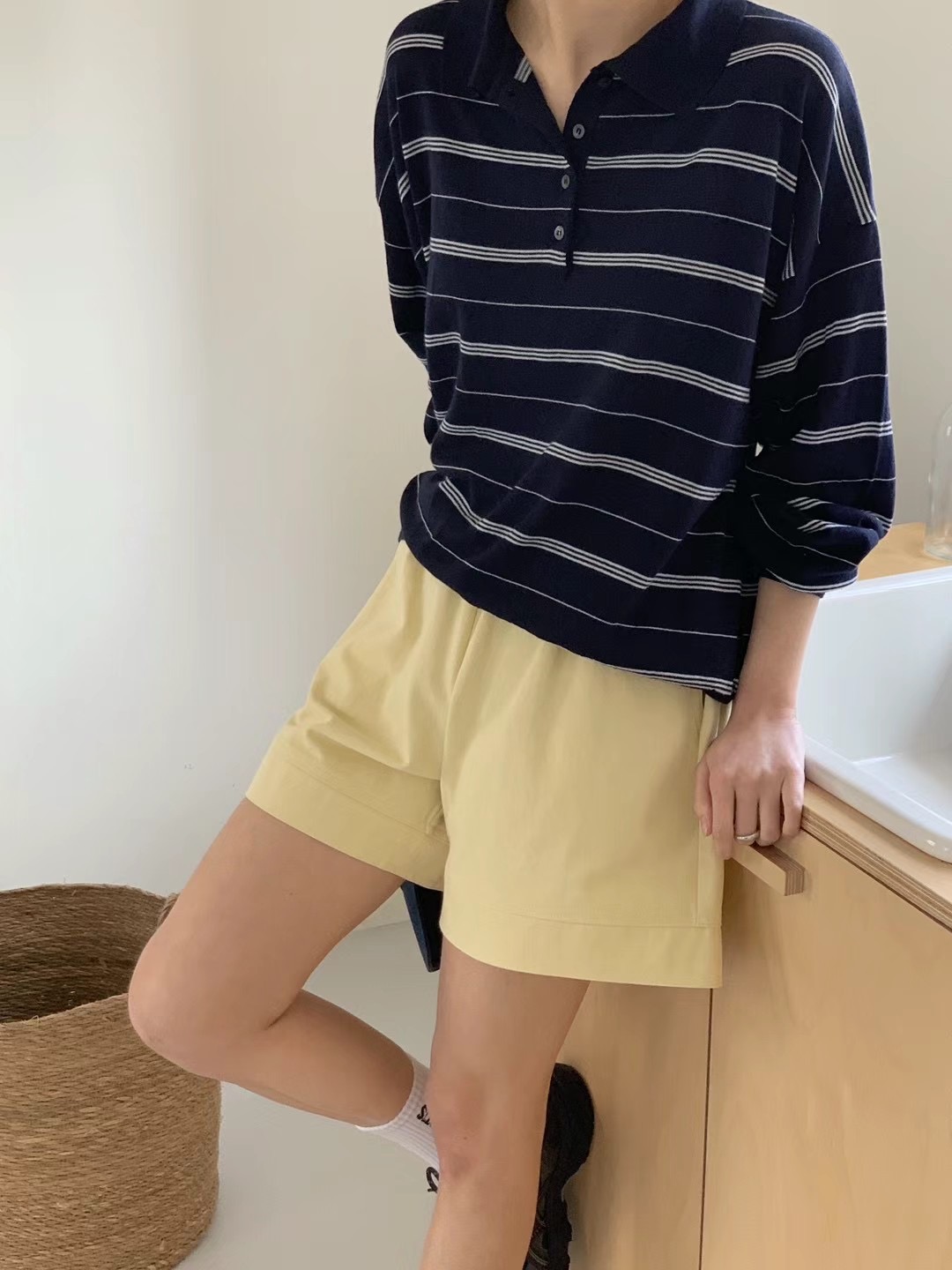 AN STAND直郵韓國代購㊣女裝新款25春夏時尚推薦短褲口袋綁帶AN STAND-2件起短褲