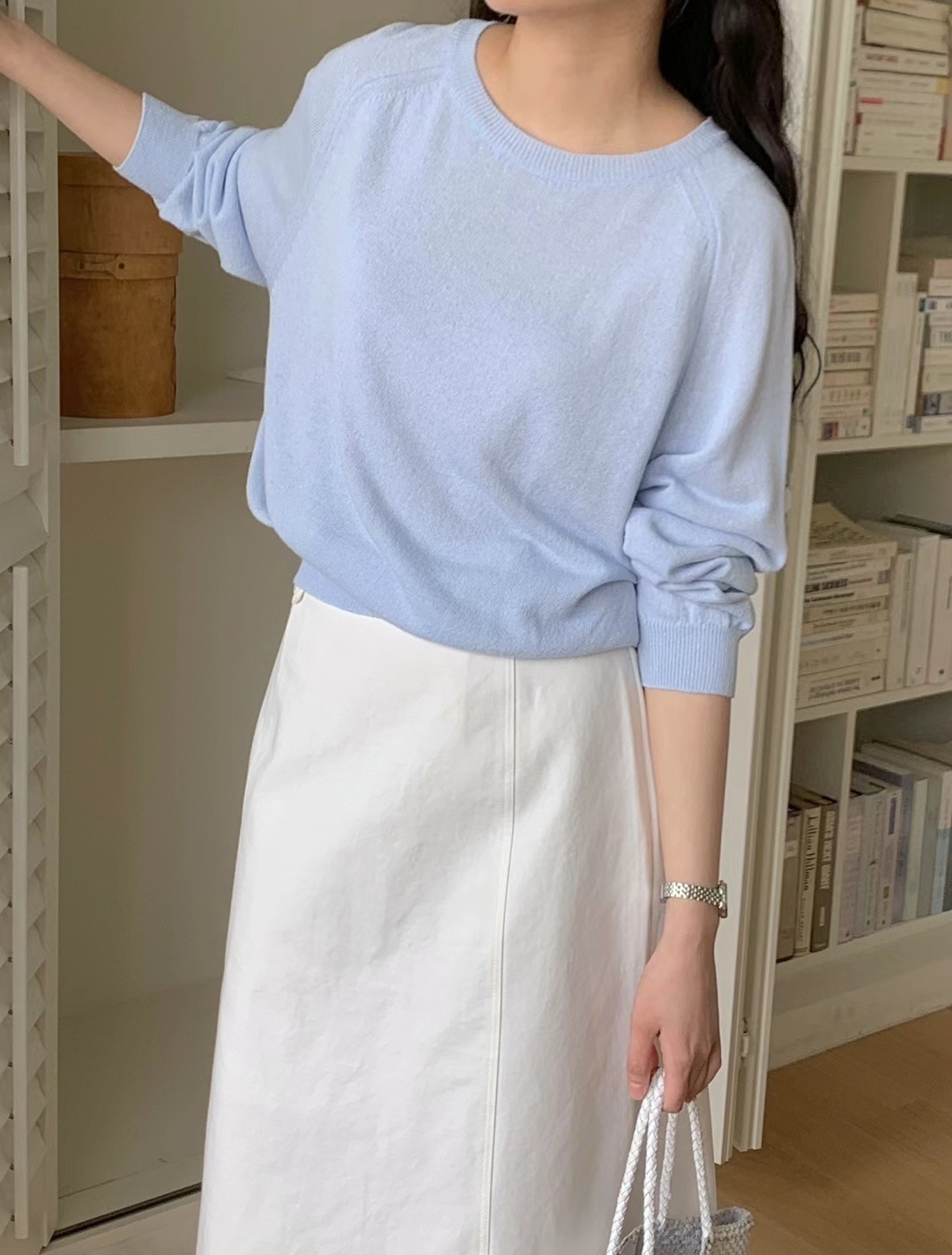 AN STAND韓國㊣直郵東大門代購女裝新品休閑時尚針織衫亞麻AN STAND-2件起針織衫