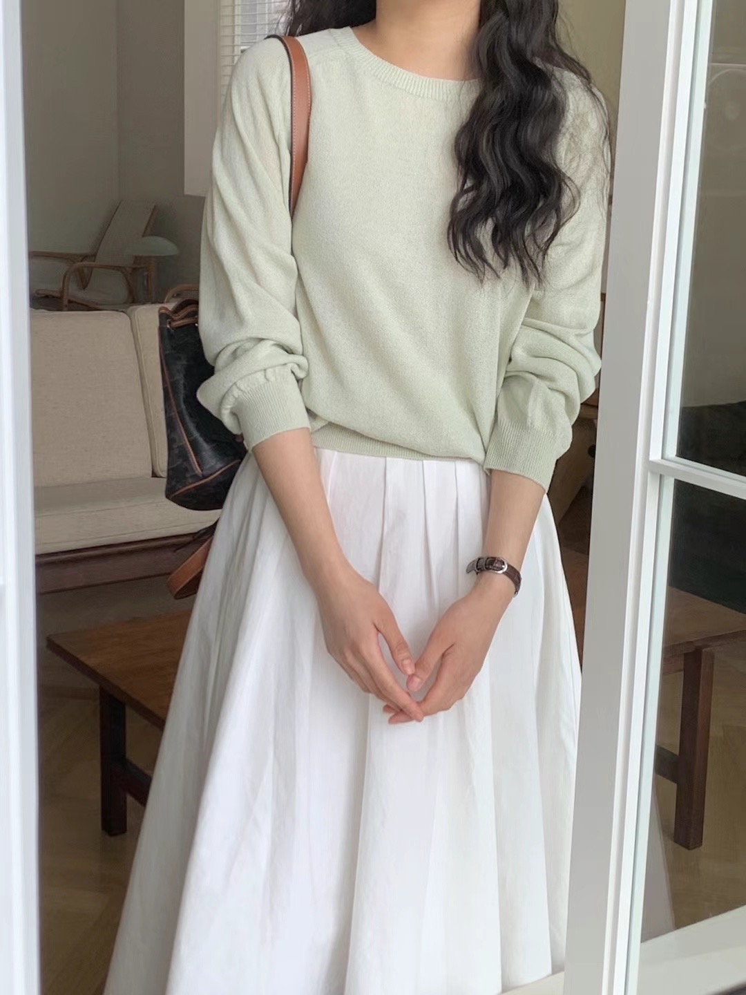 AN STAND韓國㊣直郵東大門代購女裝新品休閑時尚針織衫亞麻AN STAND-2件起針織衫圖色4