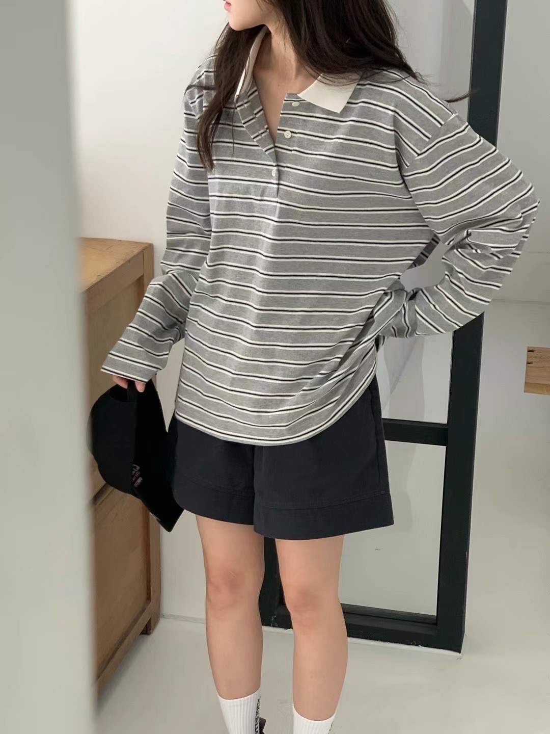 AN STAND直郵韓國代購㊣女裝新品休閑熱賣25春夏人氣長袖T恤AN STAND-2件起長袖T恤