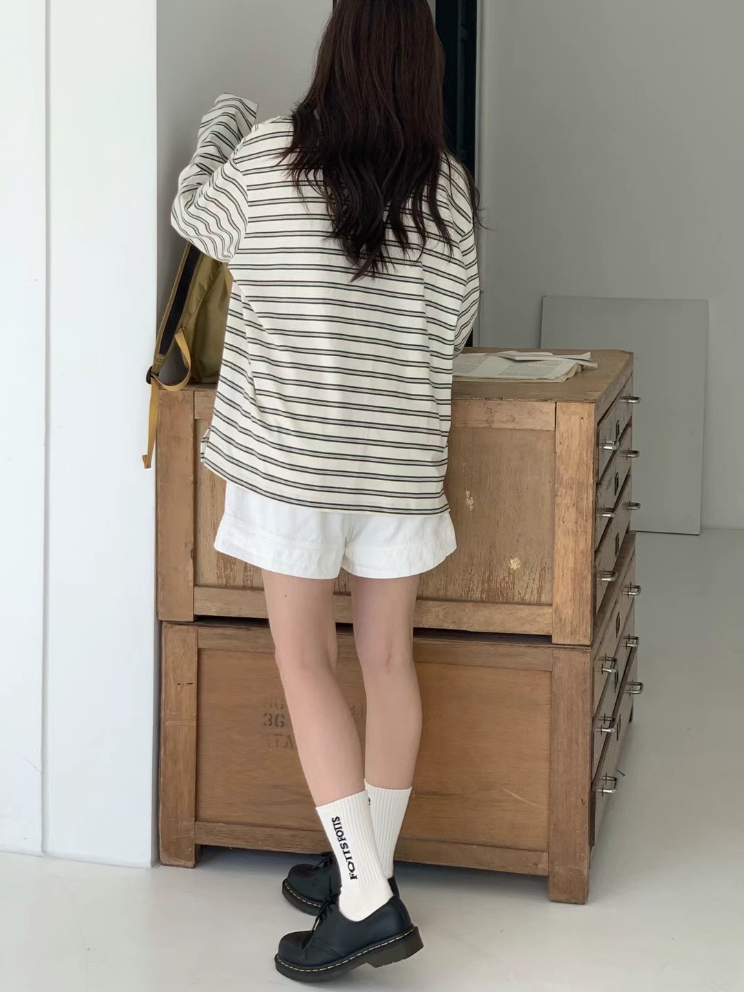 AN STAND直郵韓國代購㊣女裝新品休閑熱賣25春夏人氣長袖T恤AN STAND-2件起長袖T恤