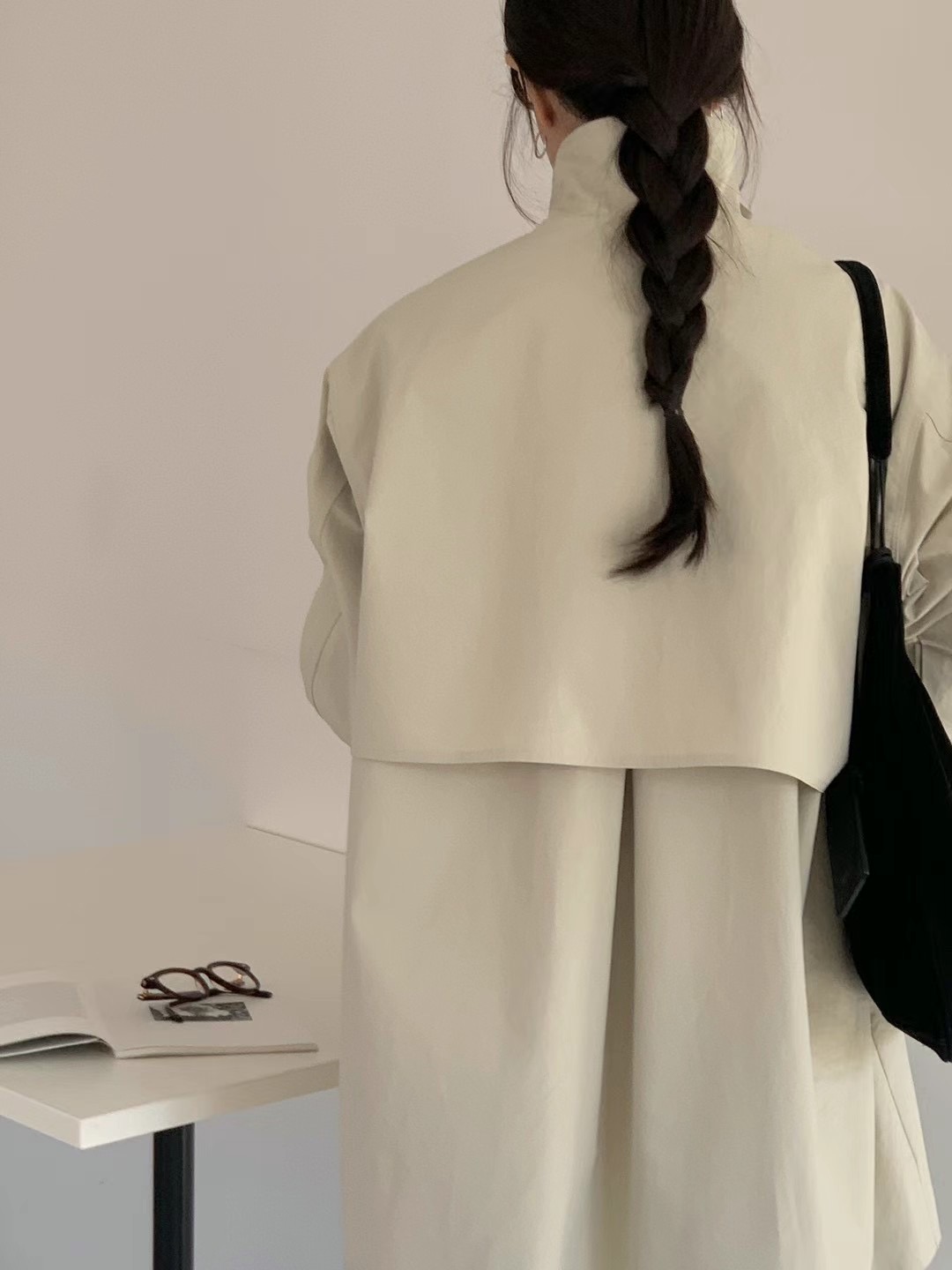 AN STAND韓國直郵㊣東大門實拍女裝新品人氣時尚熱賣長款風衣AN STAND-2件起長款風衣