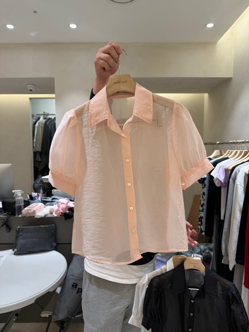 FOUREIGHT韓國直郵㊣東大門實拍女裝新品25春夏熱賣襯衫蕾絲衫FOUR EIGHT襯衫/蕾絲衫圖色2
