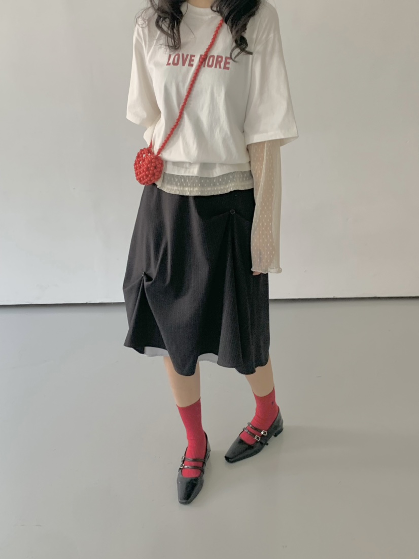 BEFORE SUNRISE韓國直郵㊣東大門實拍女裝新款熱賣半身裙中短裙BEFORE SUNRISE半身裙/中短裙