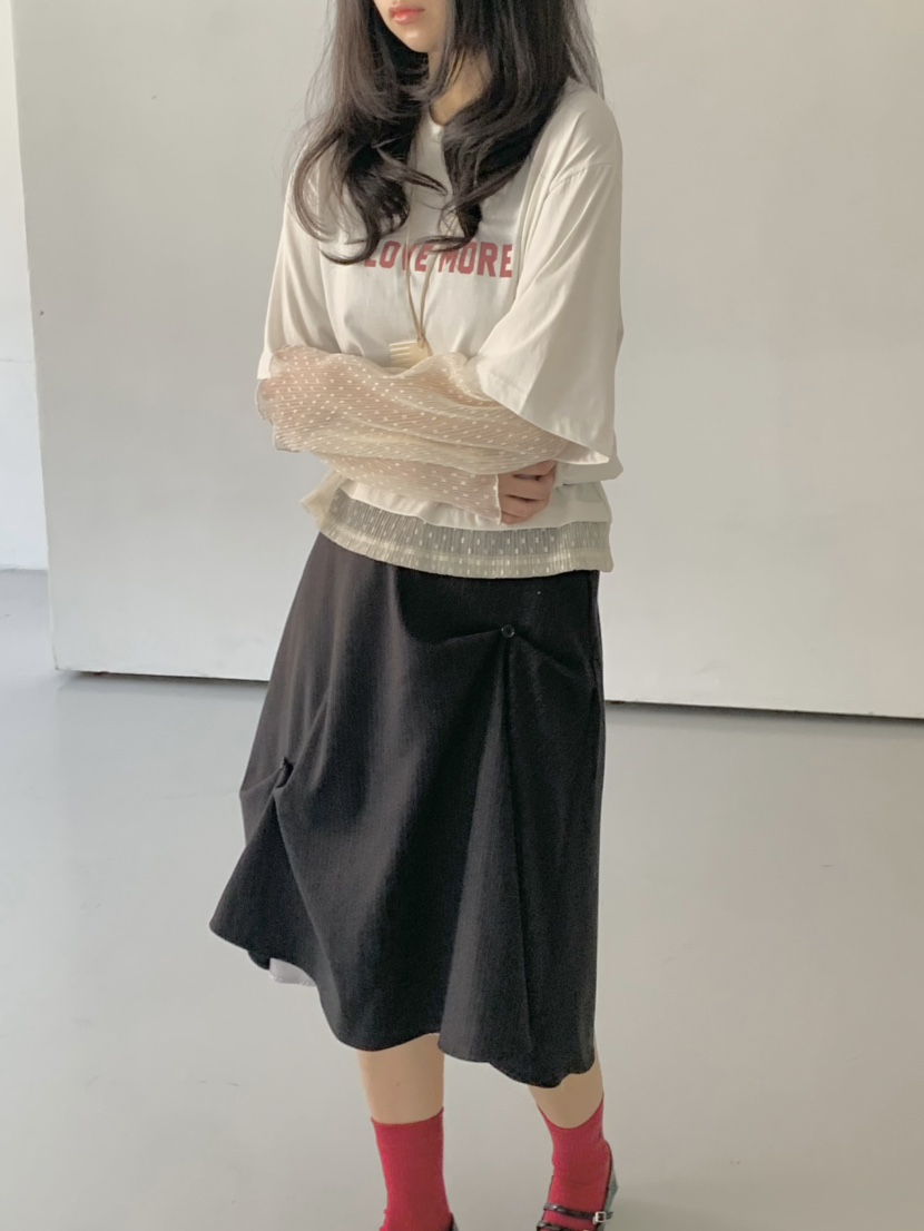 BEFORE SUNRISE韓國直郵㊣東大門實拍女裝新款熱賣半身裙中短裙BEFORE SUNRISE半身裙/中短裙