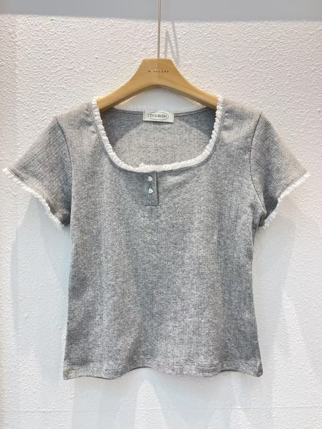 DOUBLEIN韓國直郵㊣東大門實拍女裝新品25春夏時尚熱賣休閑T恤DOUBLEINT恤