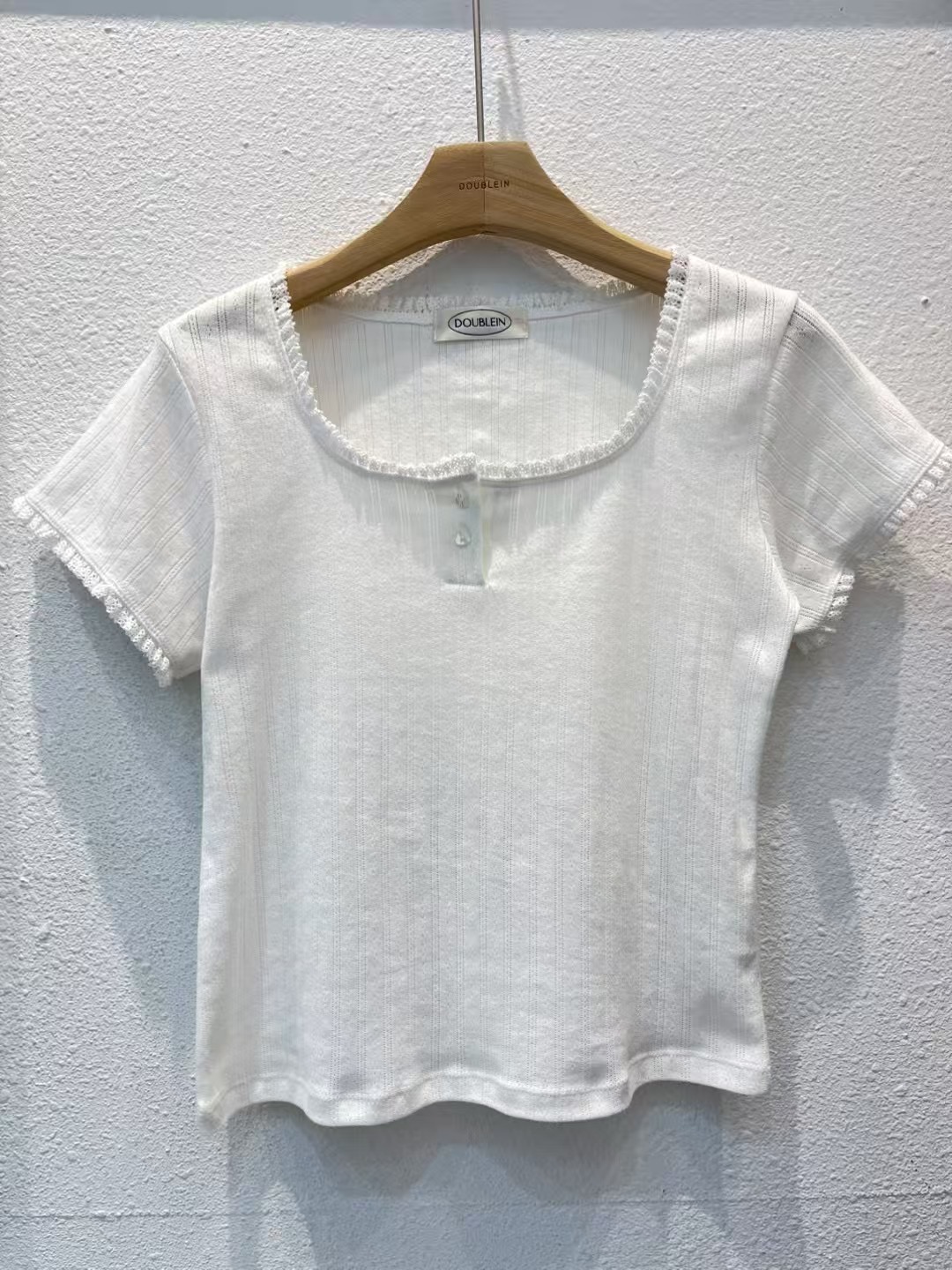 DOUBLEIN韓國直郵㊣東大門實拍女裝新品25春夏時尚熱賣休閑T恤DOUBLEINT恤圖色2
