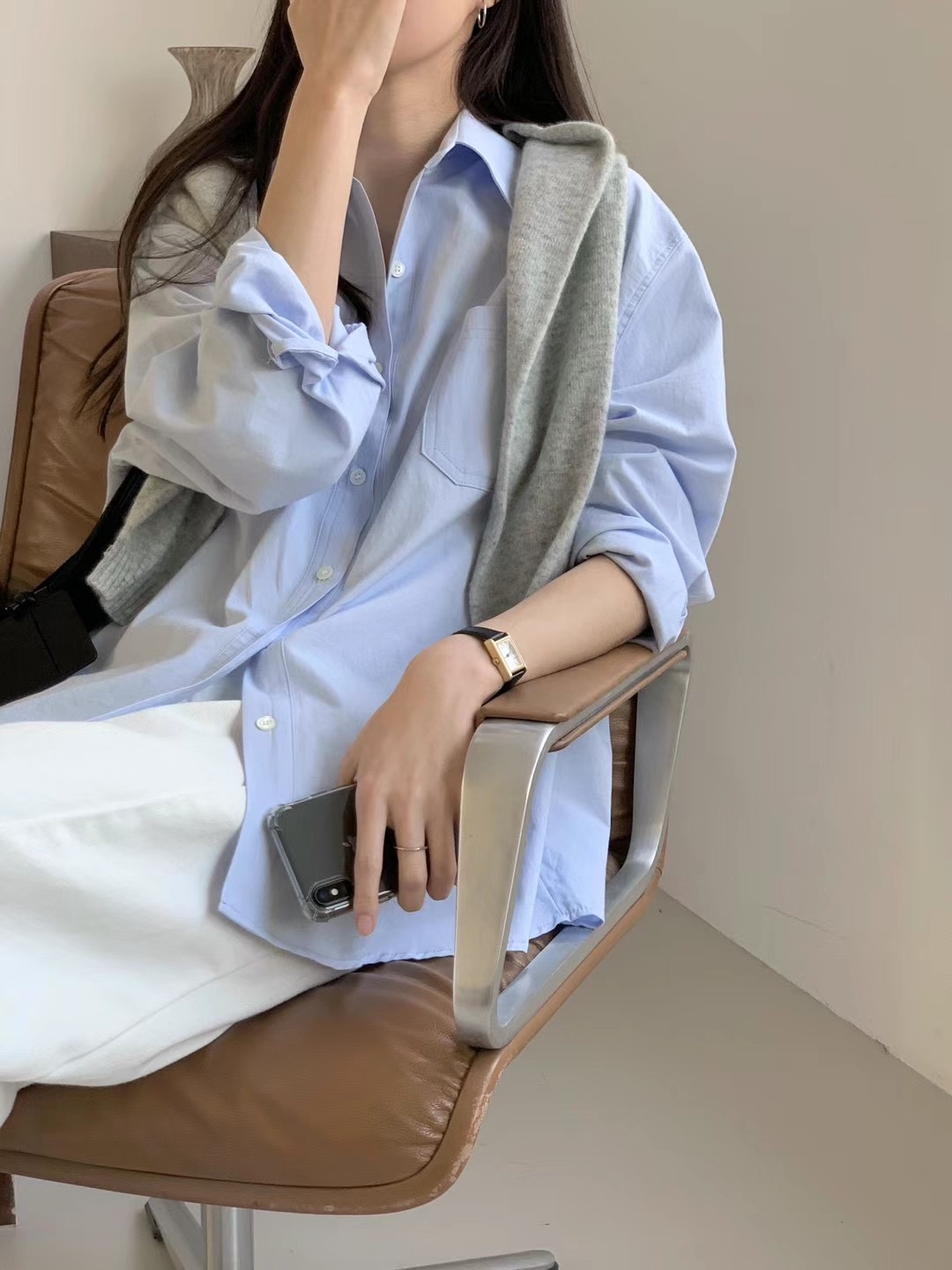 AN STAND直郵韓國代購㊣女裝新款休閑時尚25春夏襯衫蕾絲衫AN STAND-2件起襯衫/蕾絲衫