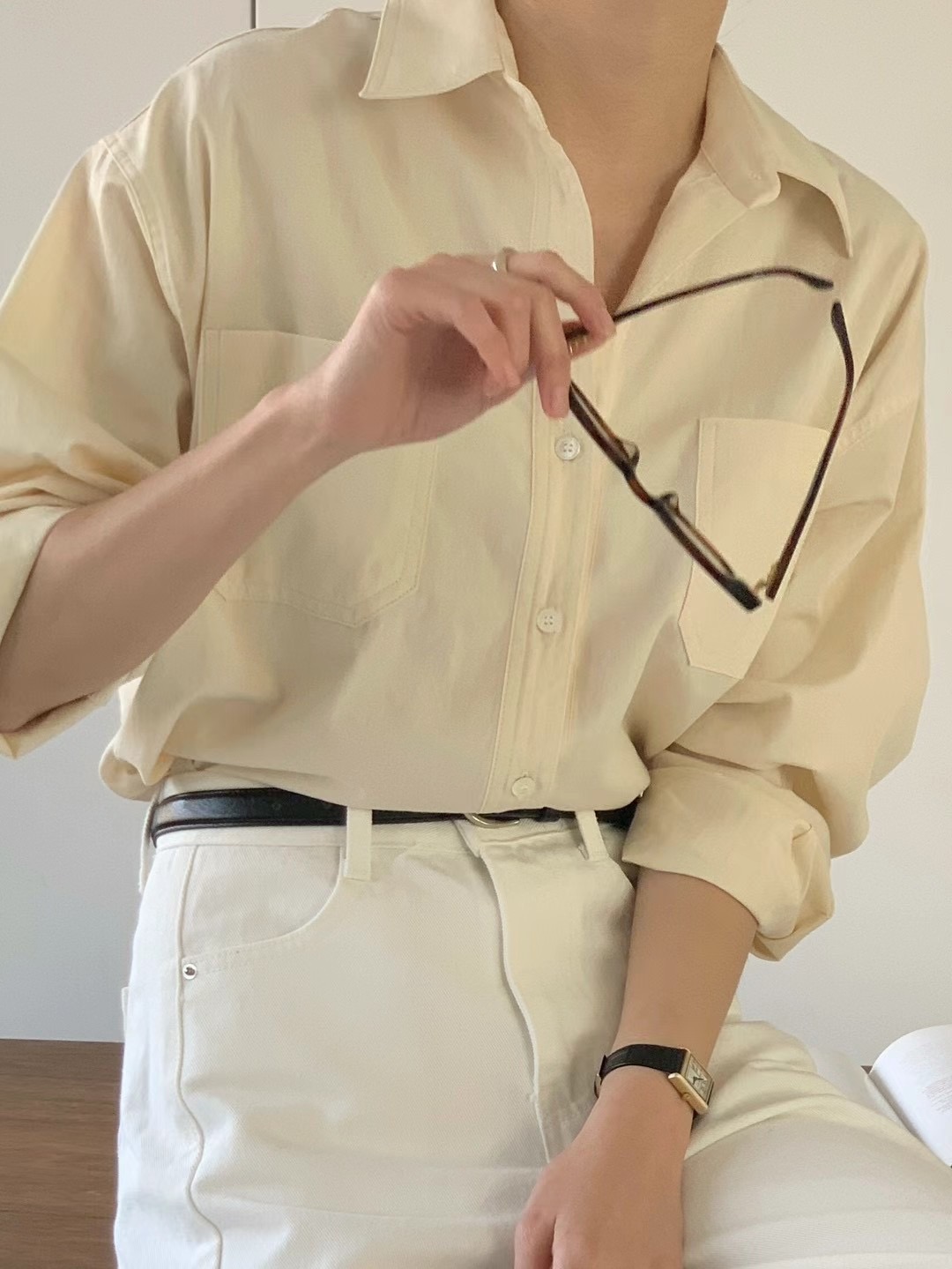 AN STAND直郵韓國代購㊣女裝新款休閑時尚25春夏襯衫蕾絲衫AN STAND-2件起襯衫/蕾絲衫
