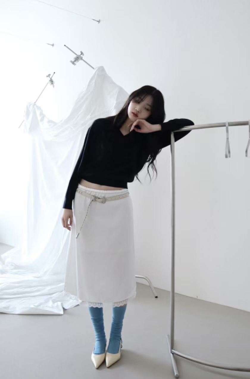LOVINE韓國㊣直郵東大門代購女裝新品熱賣25春夏半身裙中短裙LOVINE半身裙/中短裙