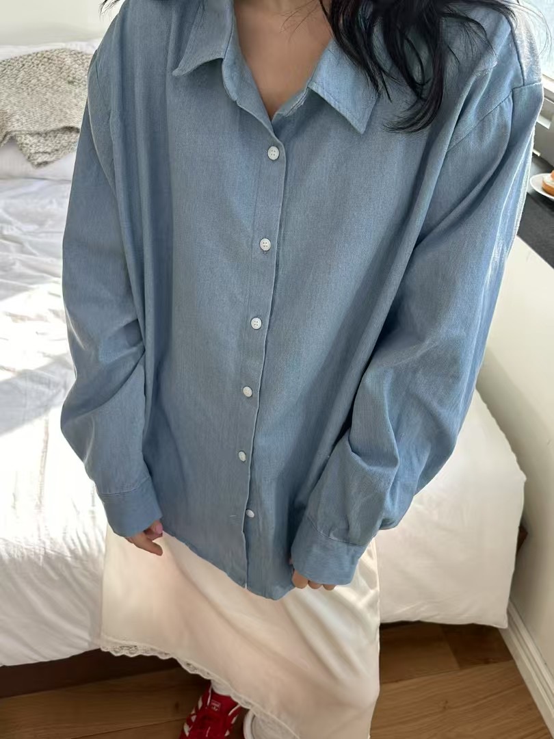 LOVINE韓國㊣直郵東大門代購女裝新品時尚推薦熱賣襯衫蕾絲衫LOVINE襯衫/蕾絲衫