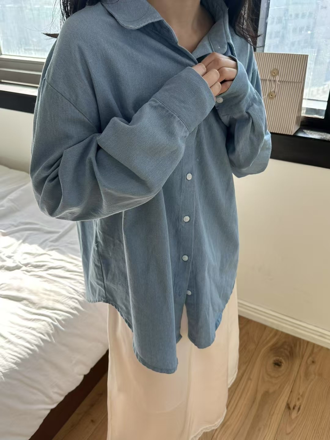 LOVINE韓國㊣直郵東大門代購女裝新品時尚推薦熱賣襯衫蕾絲衫LOVINE襯衫/蕾絲衫