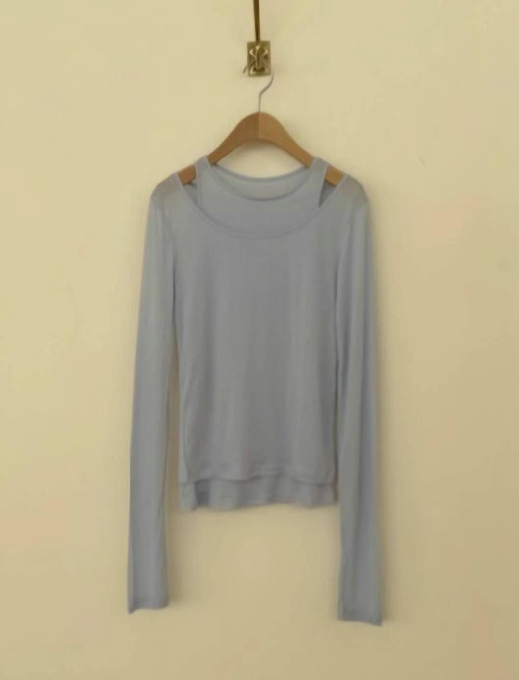 ASKMEAQUESTION韓國直郵㊣東大門實拍女裝新品25春夏套裝雙層ASKMEAQUESTION套裝圖色3