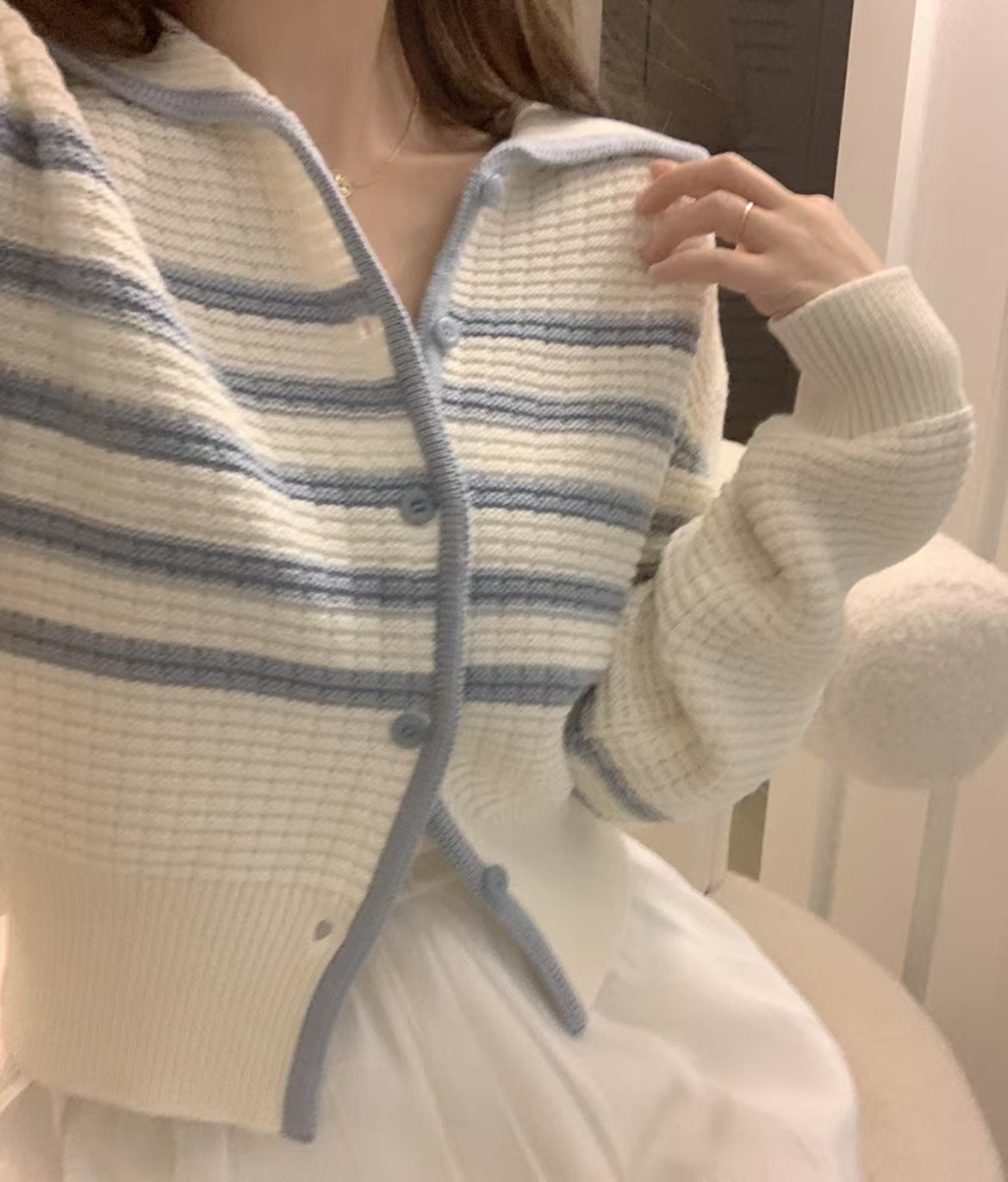 DOUBLEIN韓國直郵㊣女裝新款人氣25春夏時尚推薦針織衫開衫DOUBLEIN針織衫