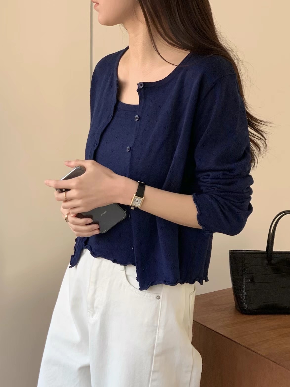 AN STAND韓國直郵㊣女裝新品時尚推薦人氣熱賣休閑套裝開衫AN STAND-2件起套裝
