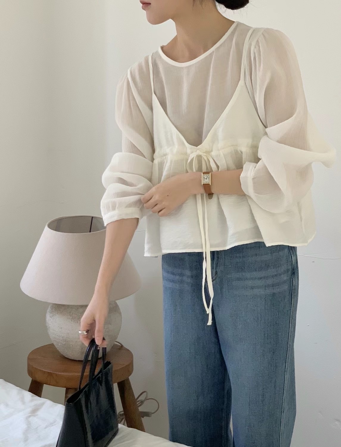 AN STAND韓國直郵㊣女裝新品人氣休閑推薦熱賣時尚襯衫蕾絲衫AN STAND-2件起襯衫/蕾絲衫