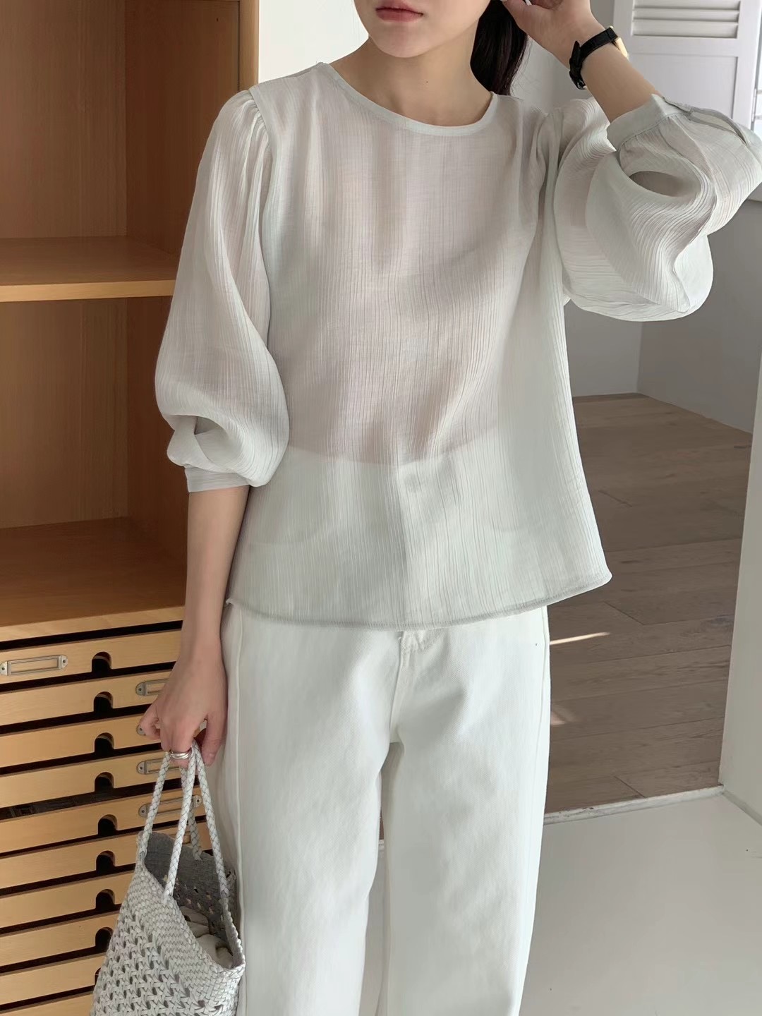 AN STAND韓國直郵㊣女裝新品人氣休閑推薦熱賣時尚襯衫蕾絲衫AN STAND-2件起襯衫/蕾絲衫圖色2
