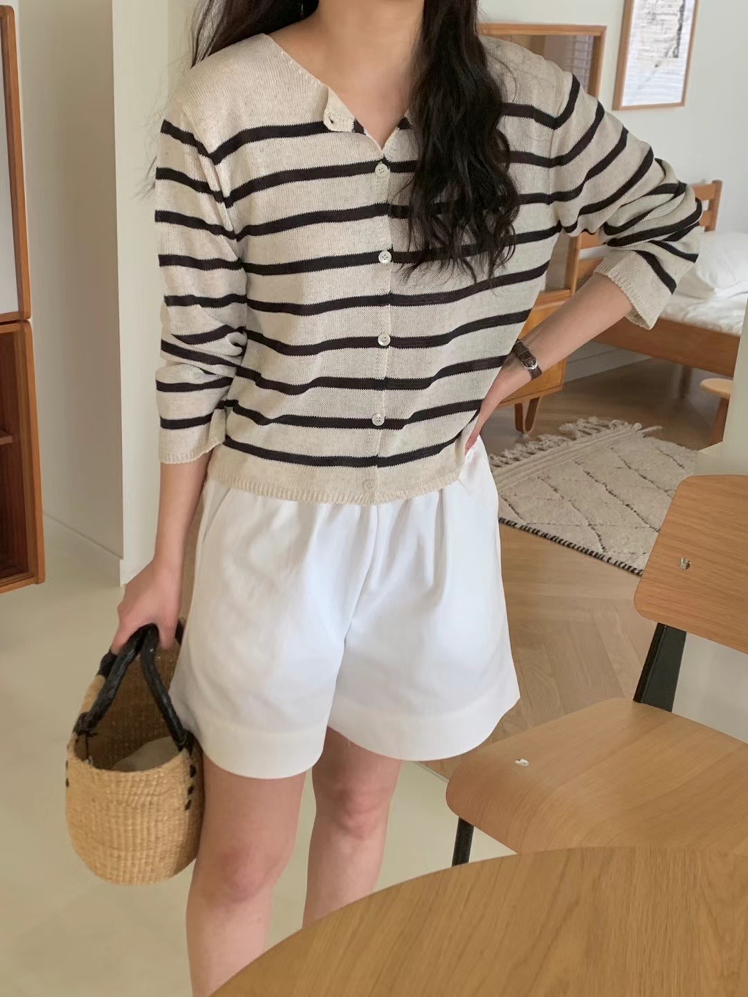 AN STAND韓國直郵㊣女裝新款25春夏時尚休閑人氣針織衫開襟衫AN STAND-2件起針織衫