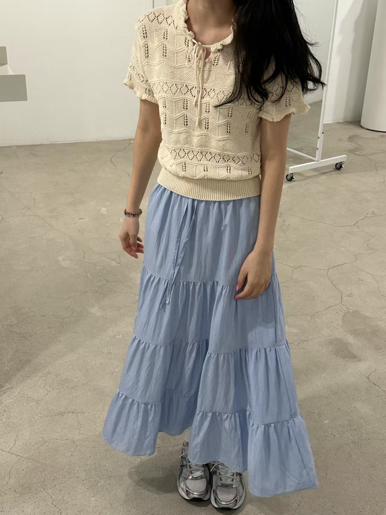 LOVINE韓國㊣直郵東大門代購女裝新品休閑人氣時尚25春夏針織衫LOVINE針織衫