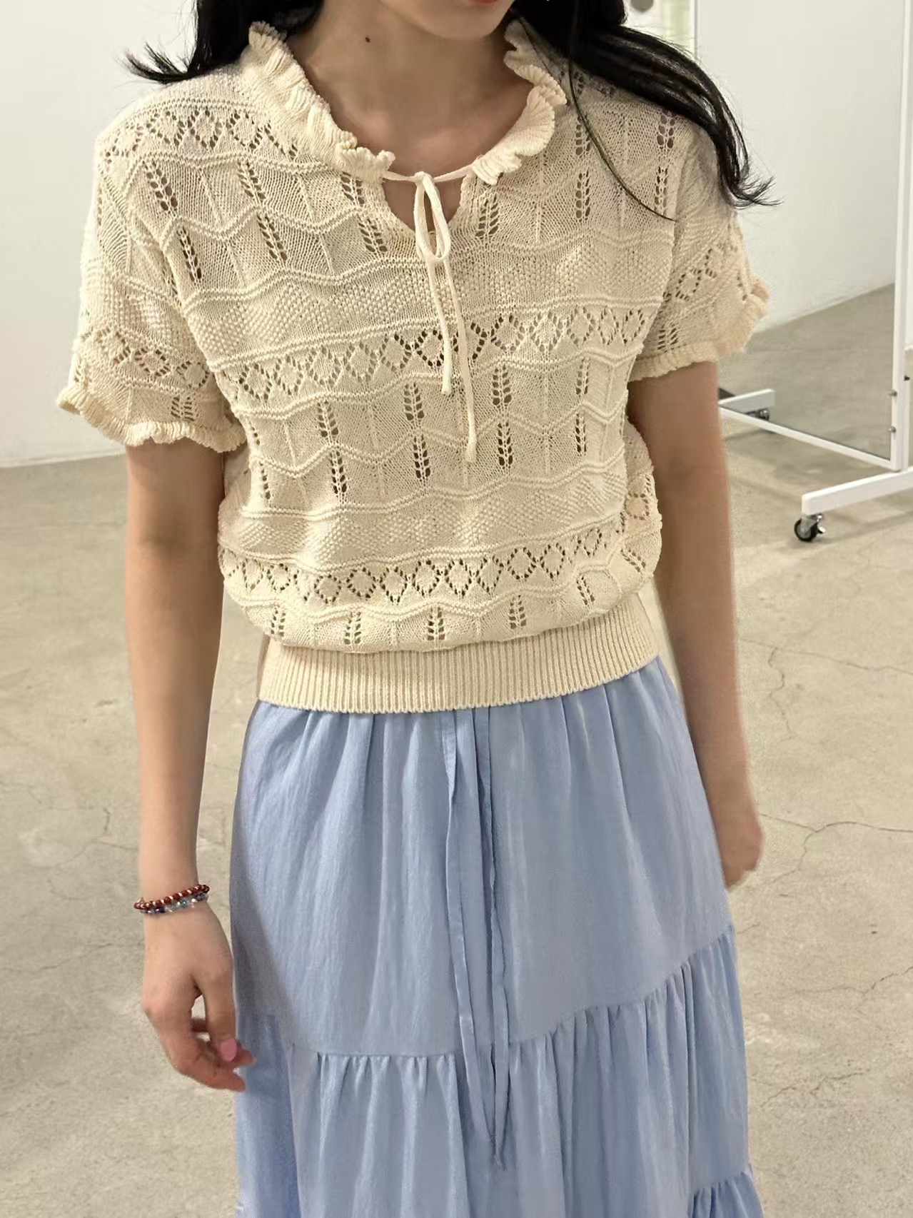 LOVINE韓國㊣直郵東大門代購女裝新品休閑人氣時尚25春夏針織衫LOVINE針織衫