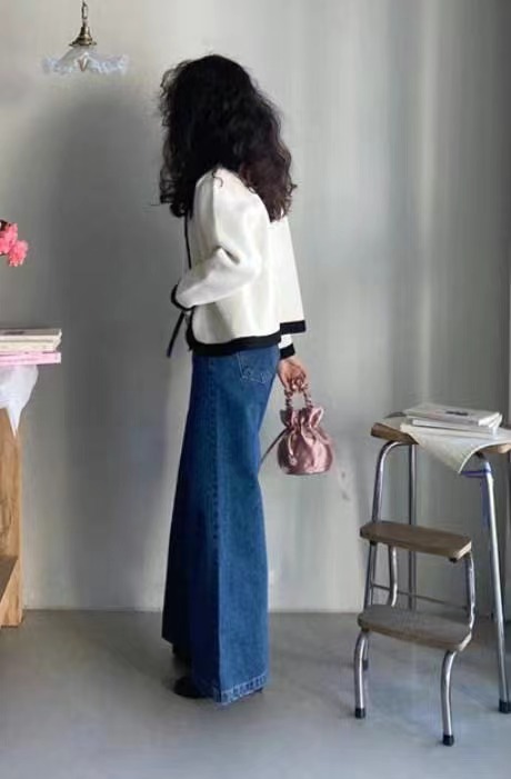 BEE直郵韓國代購㊣女裝新品休閑熱賣推薦人氣25春夏牛仔褲含腰繩BEE牛仔褲