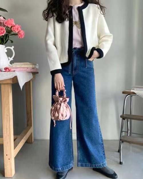 BEE直郵韓國代購㊣女裝新品休閑熱賣推薦人氣25春夏牛仔褲含腰繩BEE牛仔褲