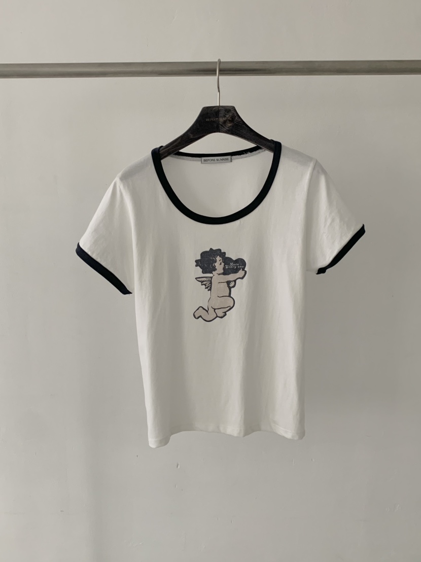 BEFORE SUNRISE韓國直郵㊣女裝新款推薦人氣時尚熱賣休閑T恤BEFORE SUNRISET恤圖色2