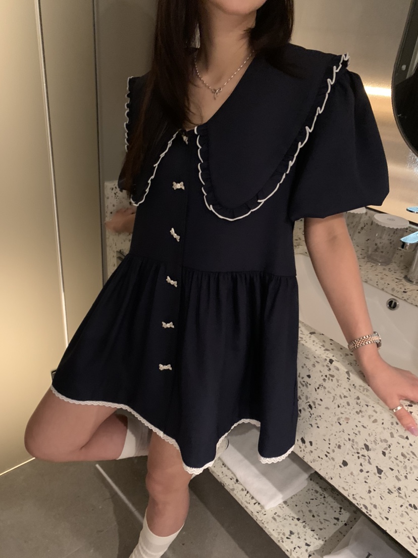BADCALM韓國直郵㊣女裝新品25春夏推薦休閑時尚人氣熱賣連衣裙BADCALM連衣裙圖色2