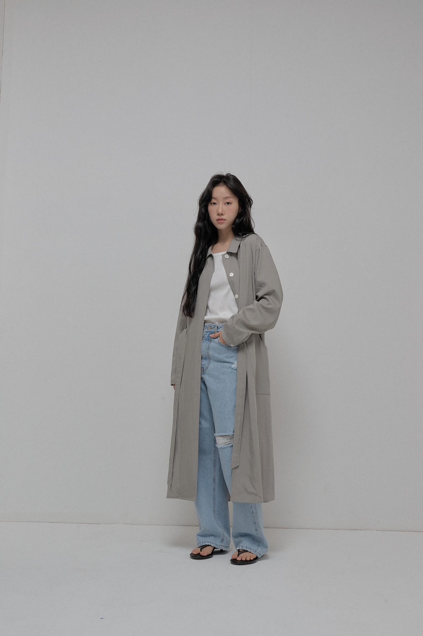 ATHEA韓國直郵㊣女裝新款休閑推薦熱賣25春夏人氣時尚長款風衣ATHEA長款風衣
