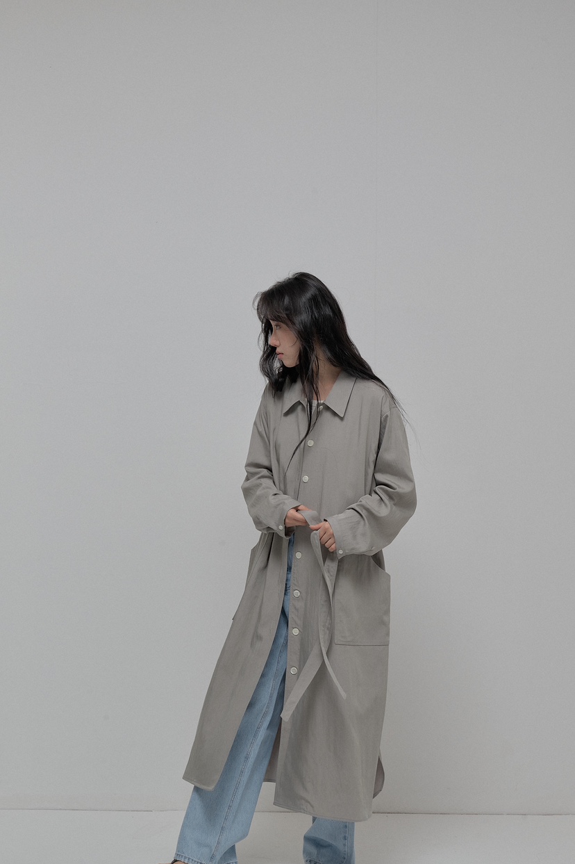 ATHEA韓國直郵㊣女裝新款休閑推薦熱賣25春夏人氣時尚長款風衣ATHEA長款風衣