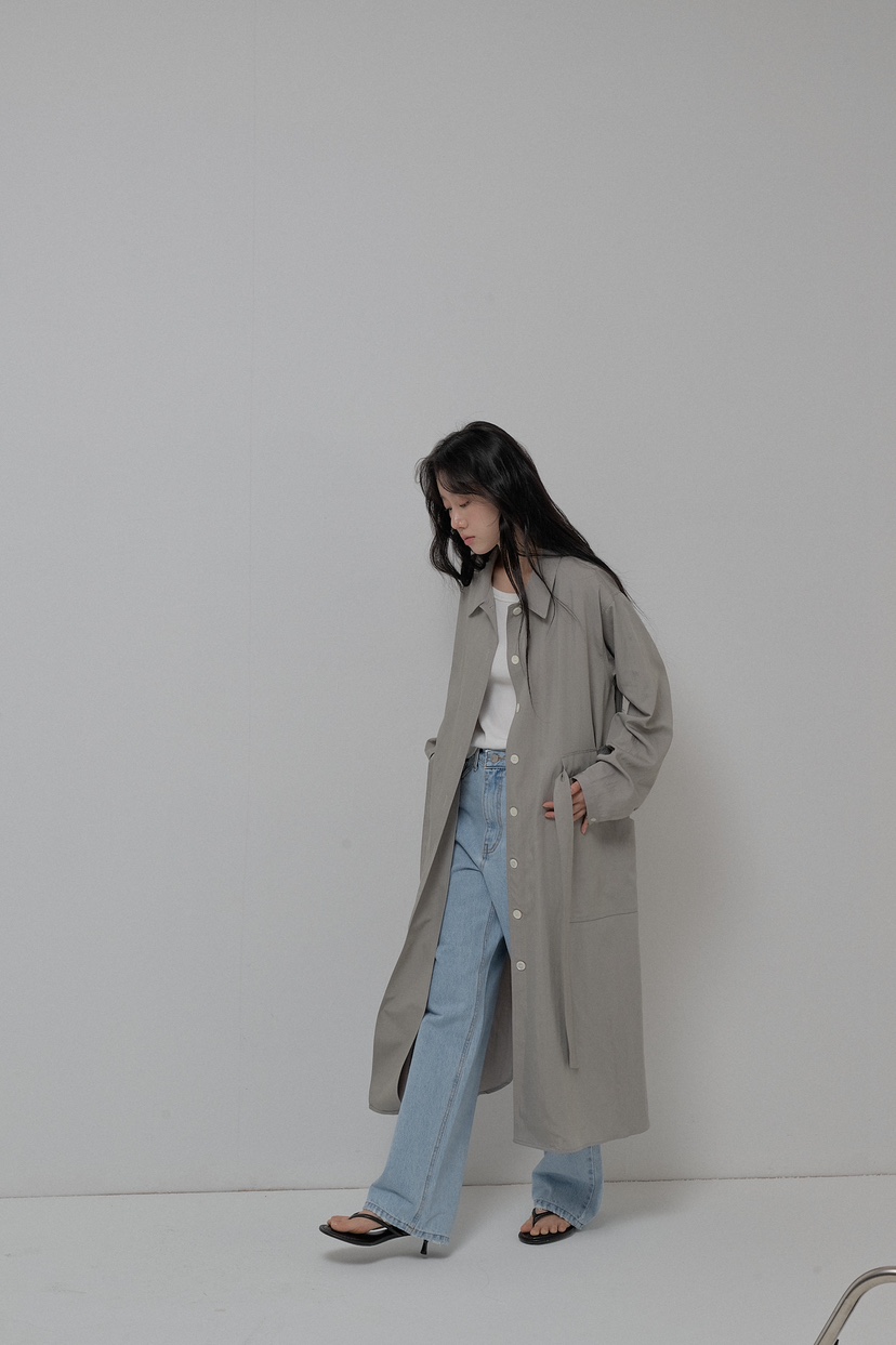 ATHEA韓國直郵㊣女裝新款休閑推薦熱賣25春夏人氣時尚長款風衣ATHEA長款風衣