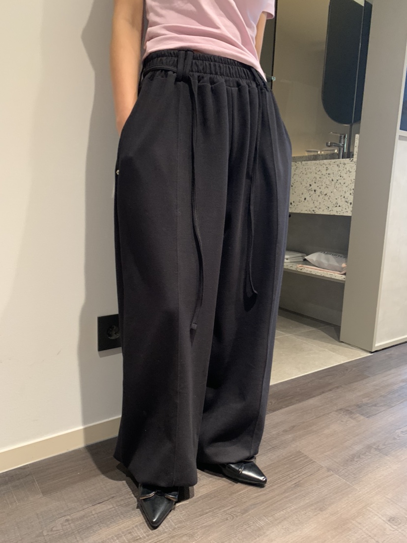 BADCALM直郵韓國代購㊣女裝新款時尚休閑推薦25春夏休閑褲腰帶BADCALM休閑褲