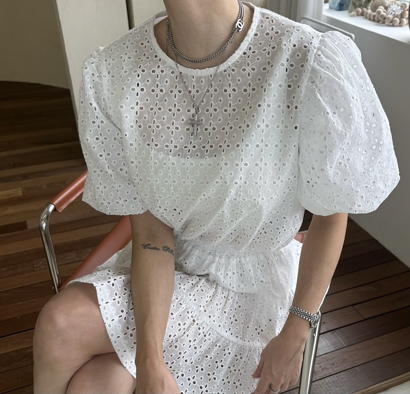 SOUIT直郵韓國代購㊣女裝新款休閑熱賣人氣時尚25春夏襯衫蕾絲衫SOUIT by mabel-L襯衫/蕾絲衫