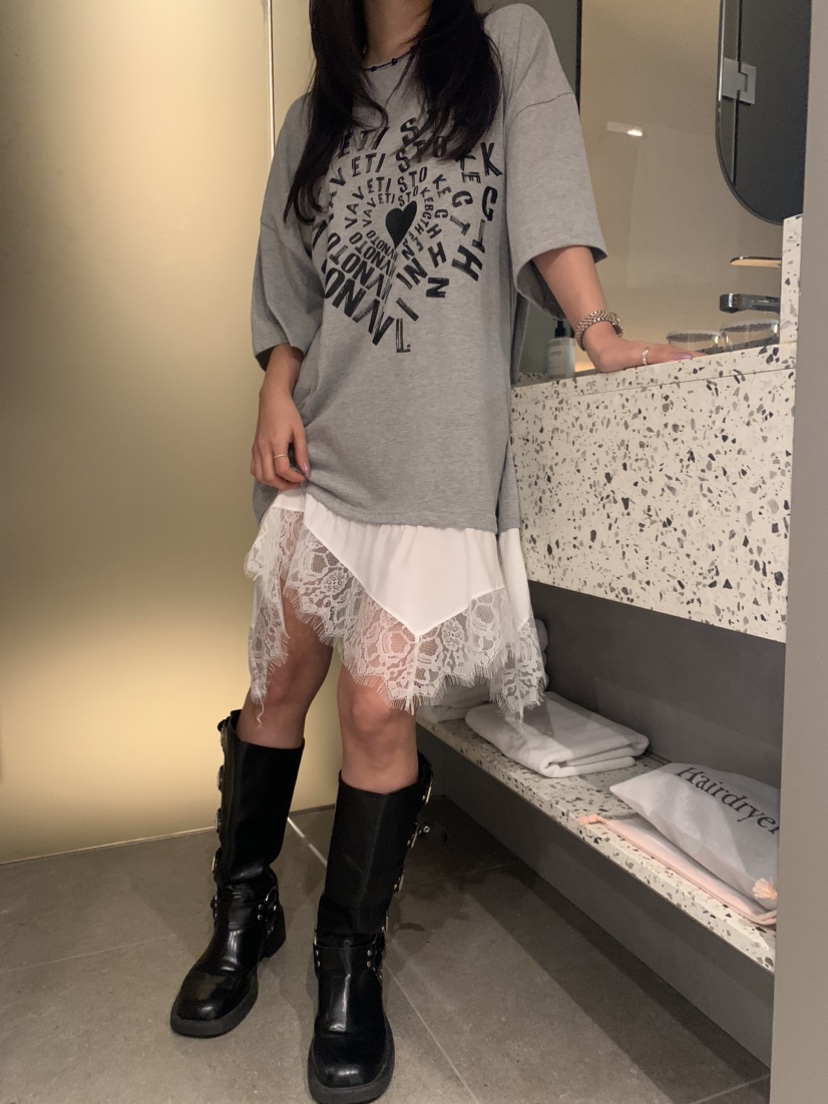 BADCALM韓國直郵㊣女裝新品休閑25春夏熱賣時尚推薦連衣裙蕾絲BADCALM連衣裙