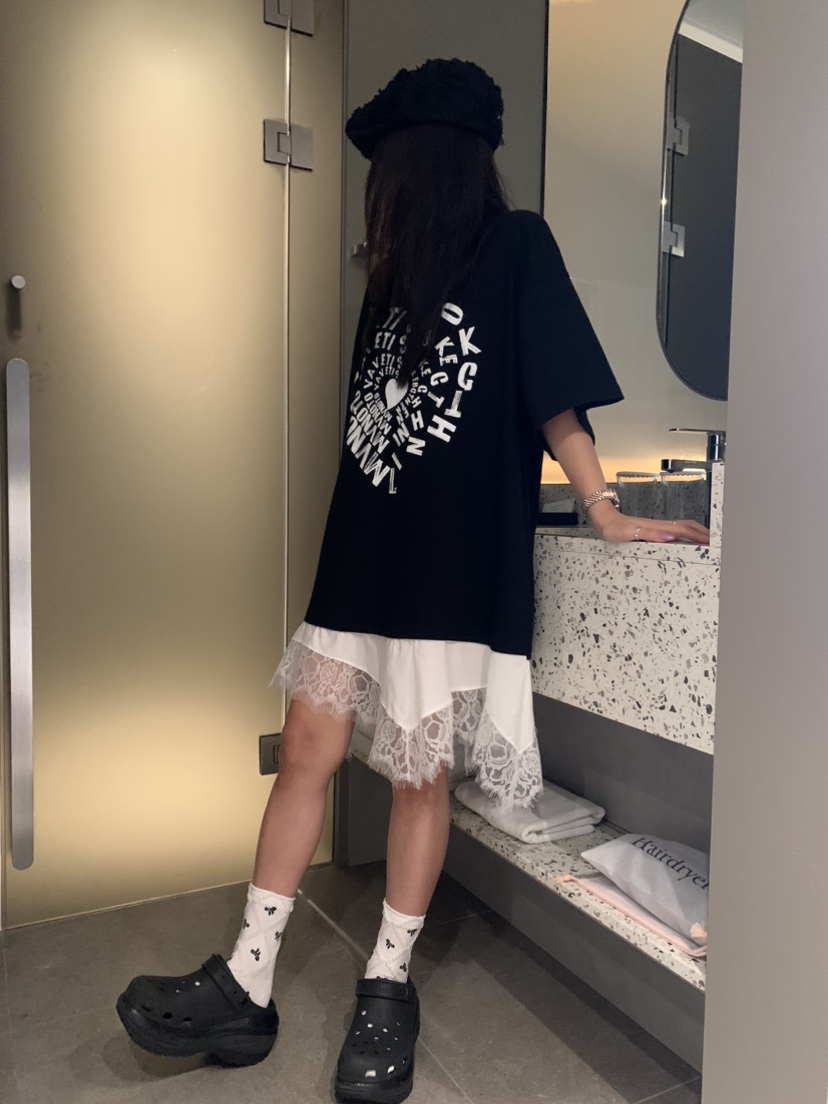 BADCALM韓國直郵㊣女裝新品休閑25春夏熱賣時尚推薦連衣裙蕾絲BADCALM連衣裙
