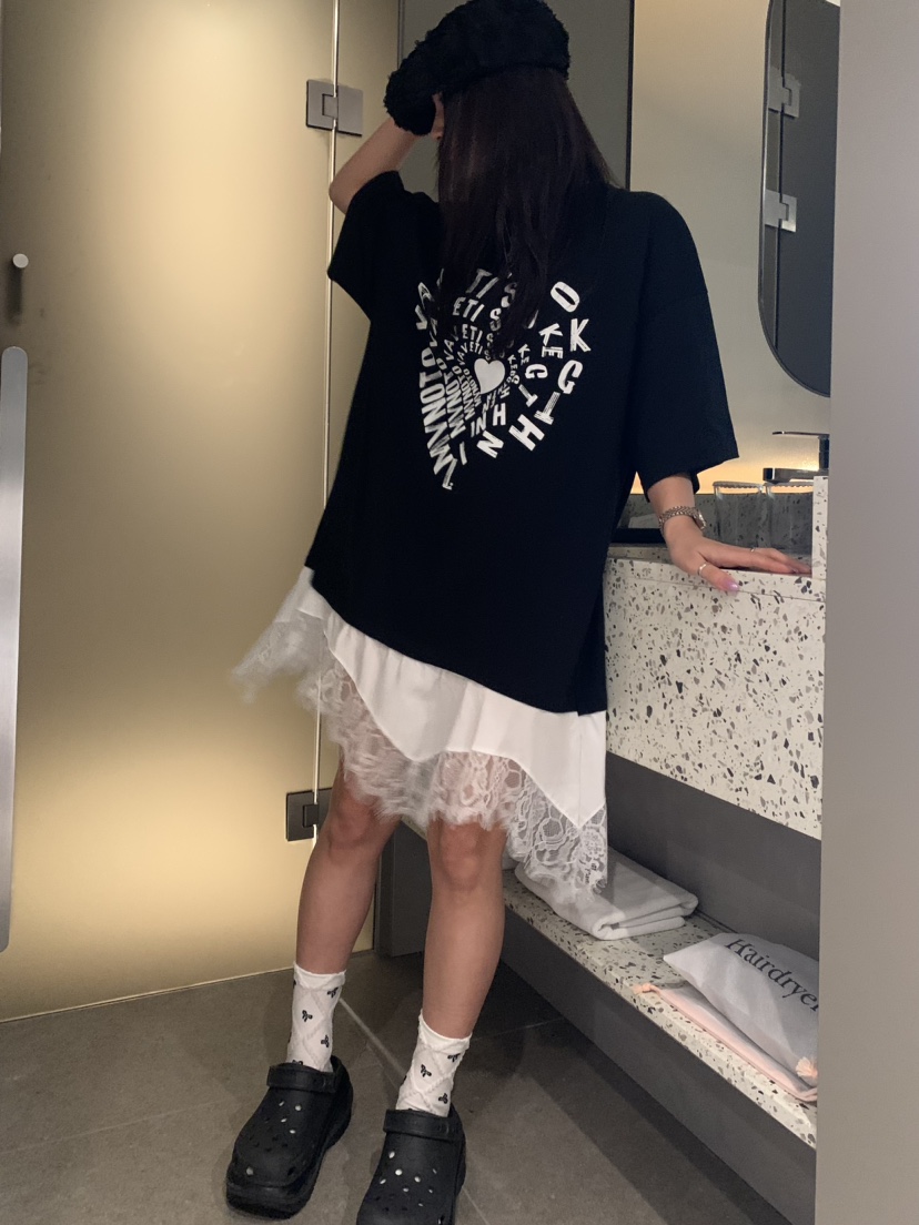 BADCALM韓國直郵㊣女裝新品休閑25春夏熱賣時尚推薦連衣裙蕾絲BADCALM連衣裙
