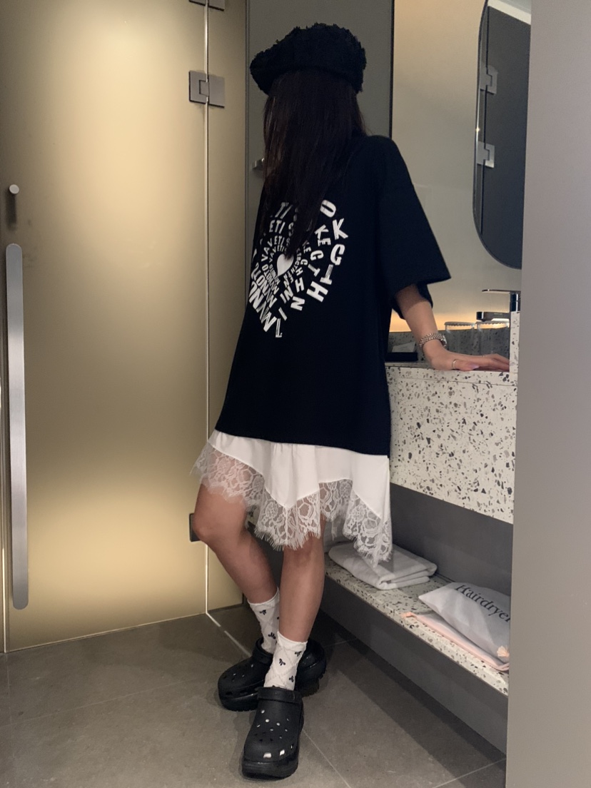 BADCALM韓國直郵㊣女裝新品休閑25春夏熱賣時尚推薦連衣裙蕾絲BADCALM連衣裙圖色3